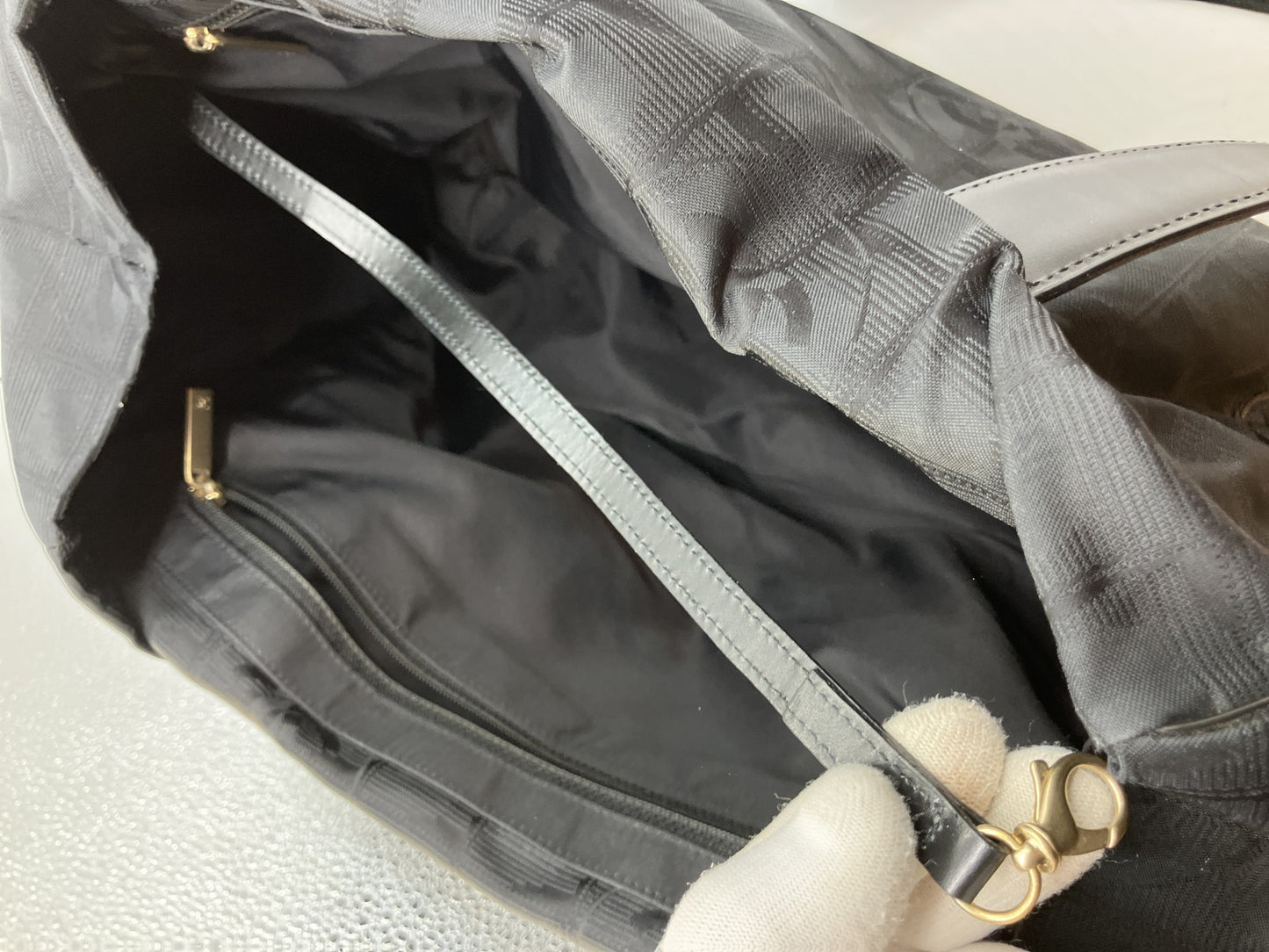 CHANEL New Travel Line Nylon Tote Bag Black Gold Hardware Serial Seal 9497289