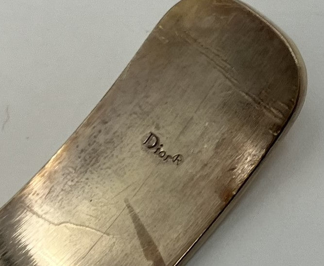 クリスチャンディオール 6.6×5.6ｃｍ（ (2.60×2.20インチ) ） バングル ブレスレット GP ゴールド 送料無料