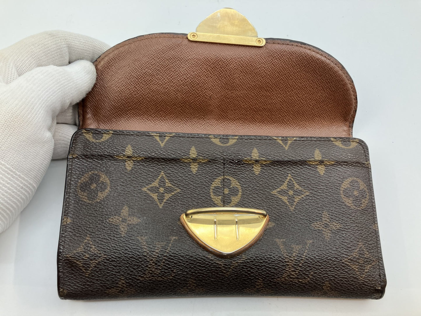 Louis Vuitton 3-fold long wallet Monogram 19x10cm Portefeuille Eugenie