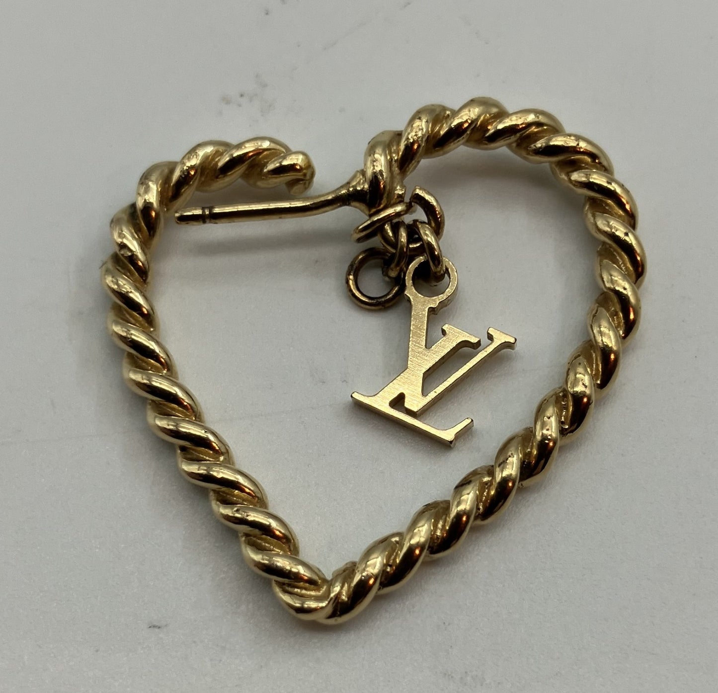 Louis Vuitton Earrings - Gold - No Earring Backs, Missing Parts -