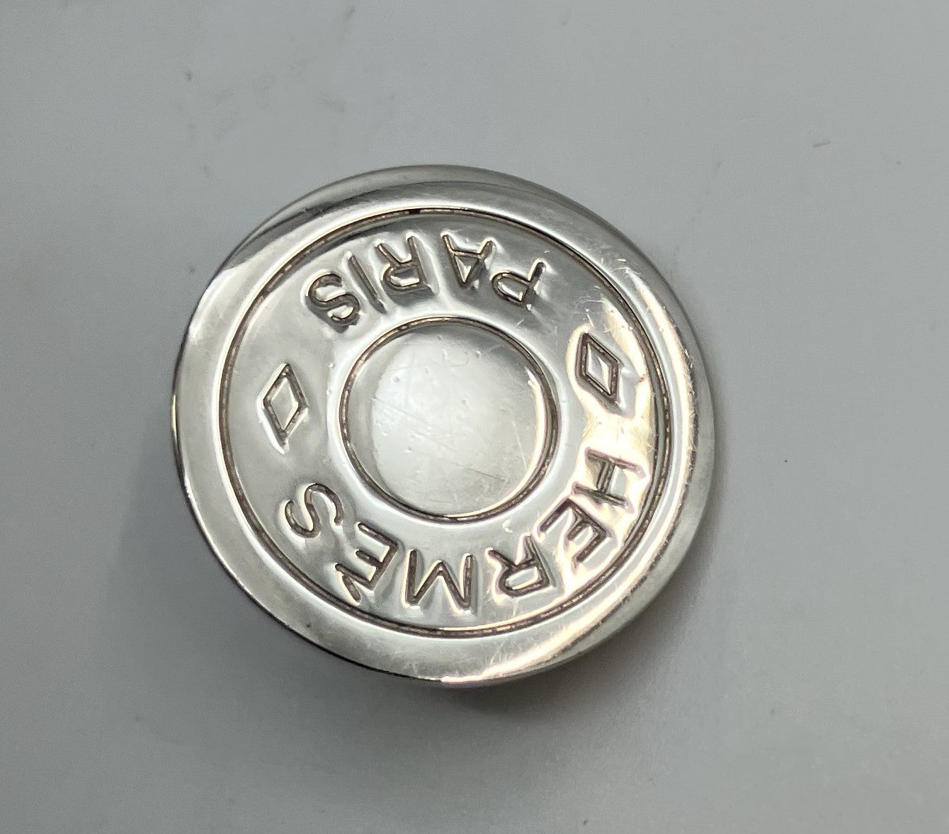 Hermes Earring Silver Diameter 2cm