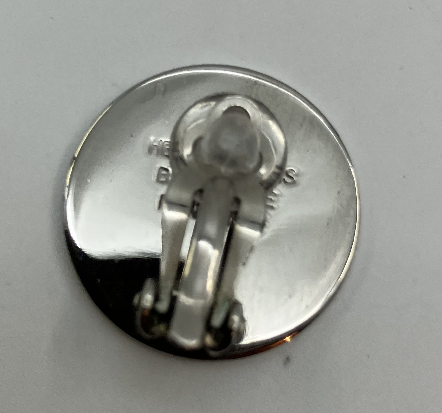 Hermes Earring Silver Diameter 2cm