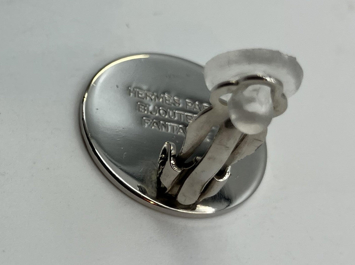 Hermes Earring Silver Diameter 2cm