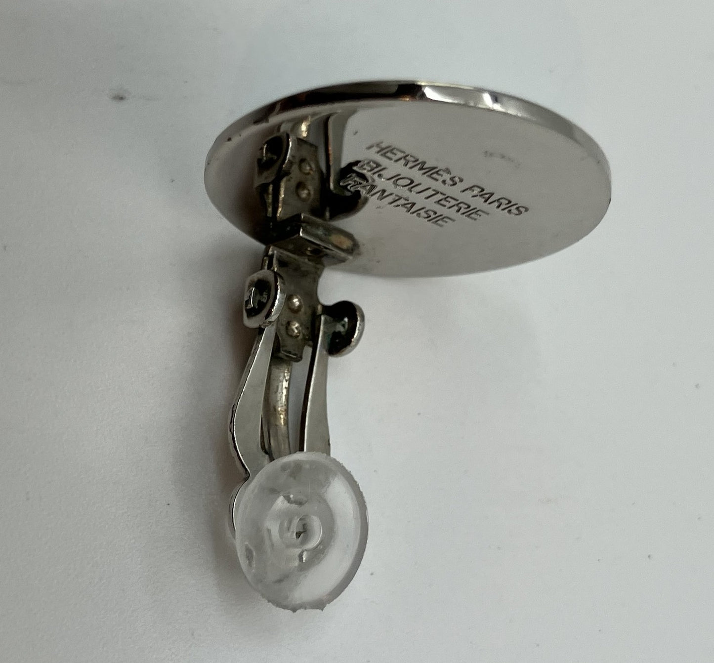 Hermes Earring Silver Diameter 2cm