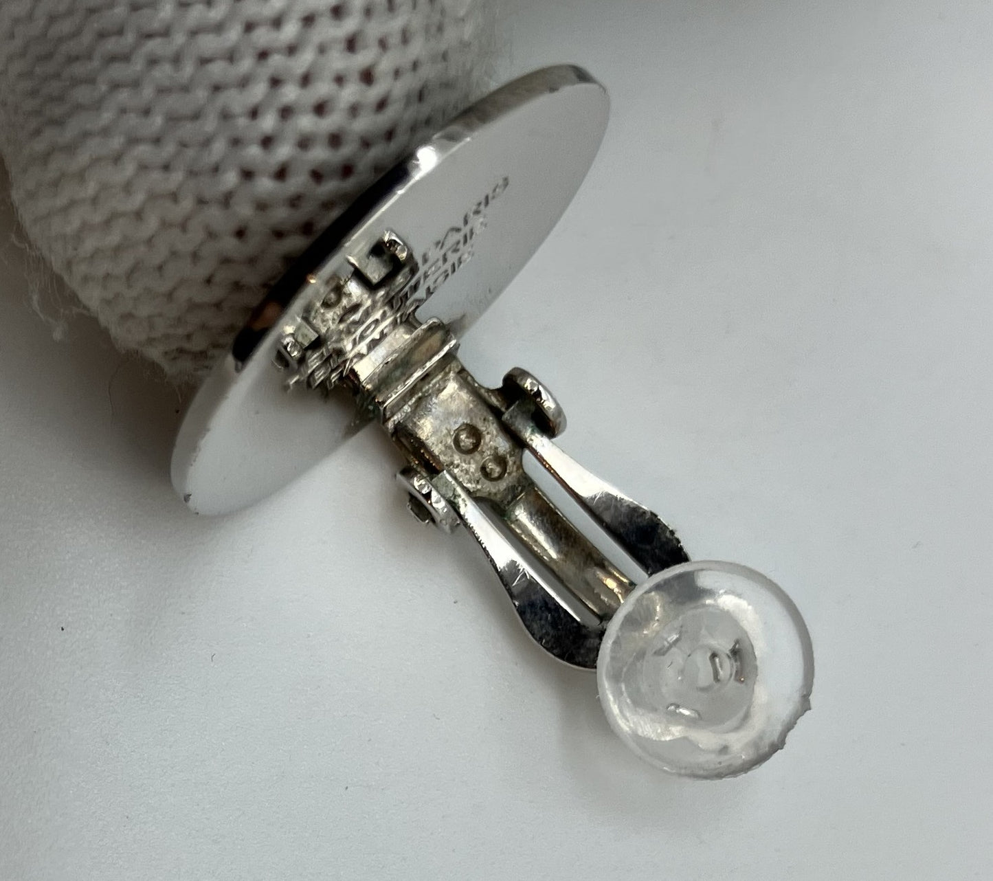 Hermes Earring Silver Diameter 2cm