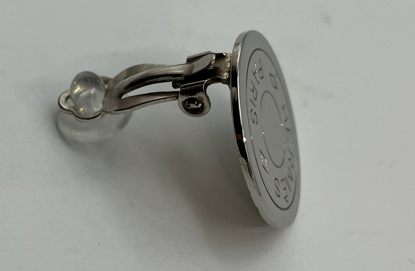 Hermes Earring Silver Diameter 2cm