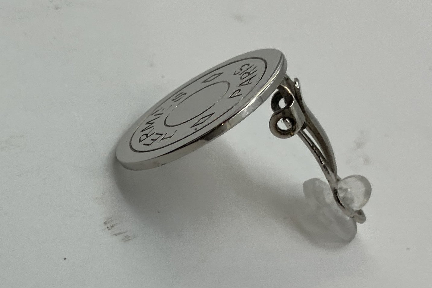 Hermes Earring Silver Diameter 2cm