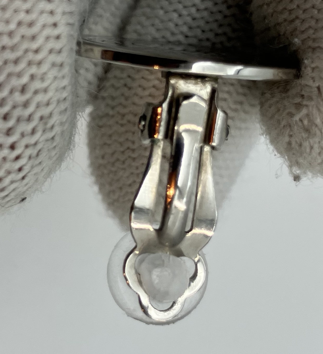Hermes Earring Silver Diameter 2cm