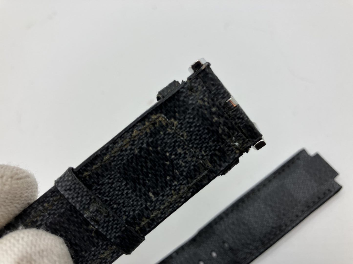 Louis Vuitton Damier Graphite Watch Strap 12mm Buckle LV Genuine