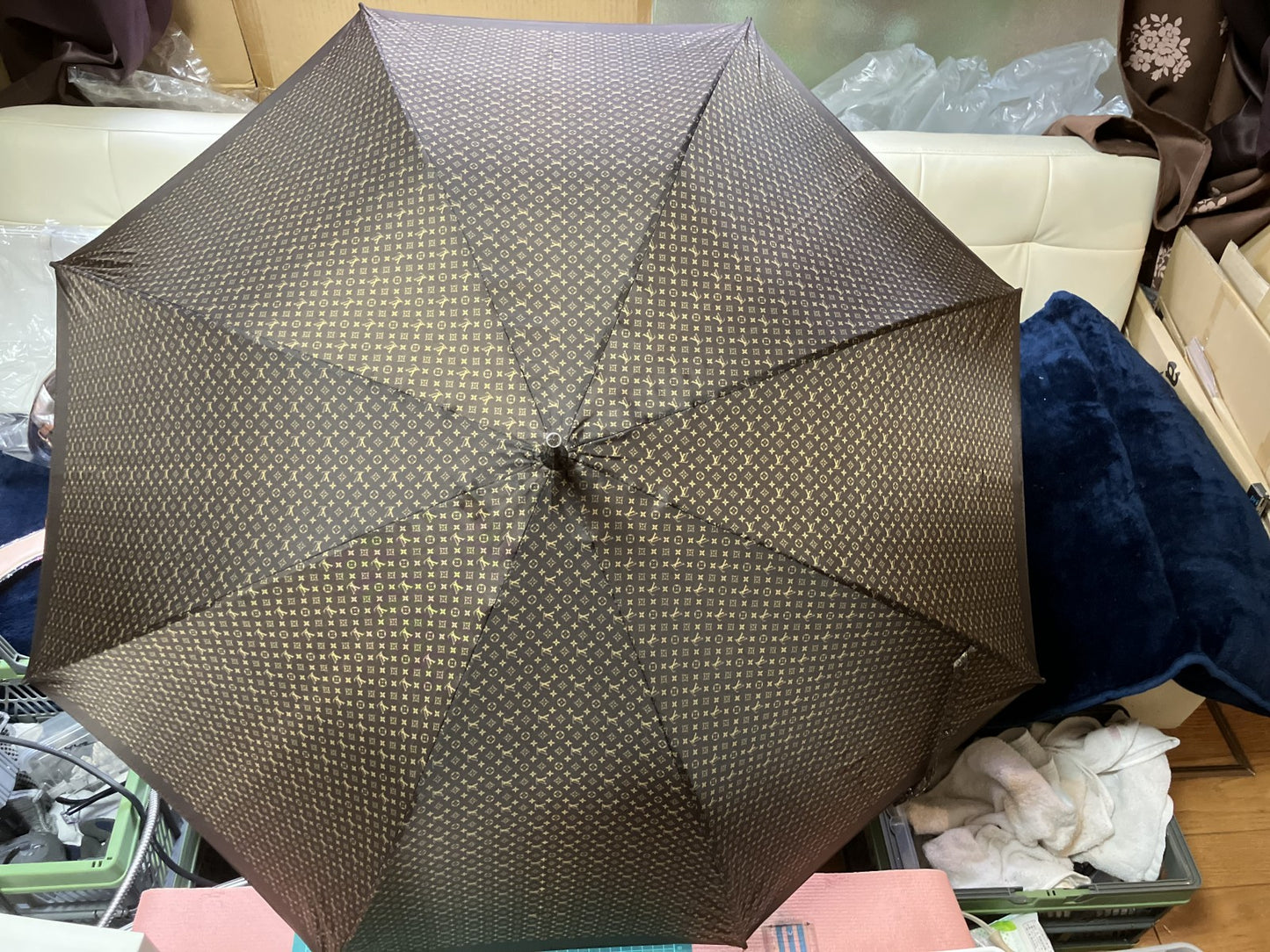 LOUIS VUITTON Monogram Umbrella Brown