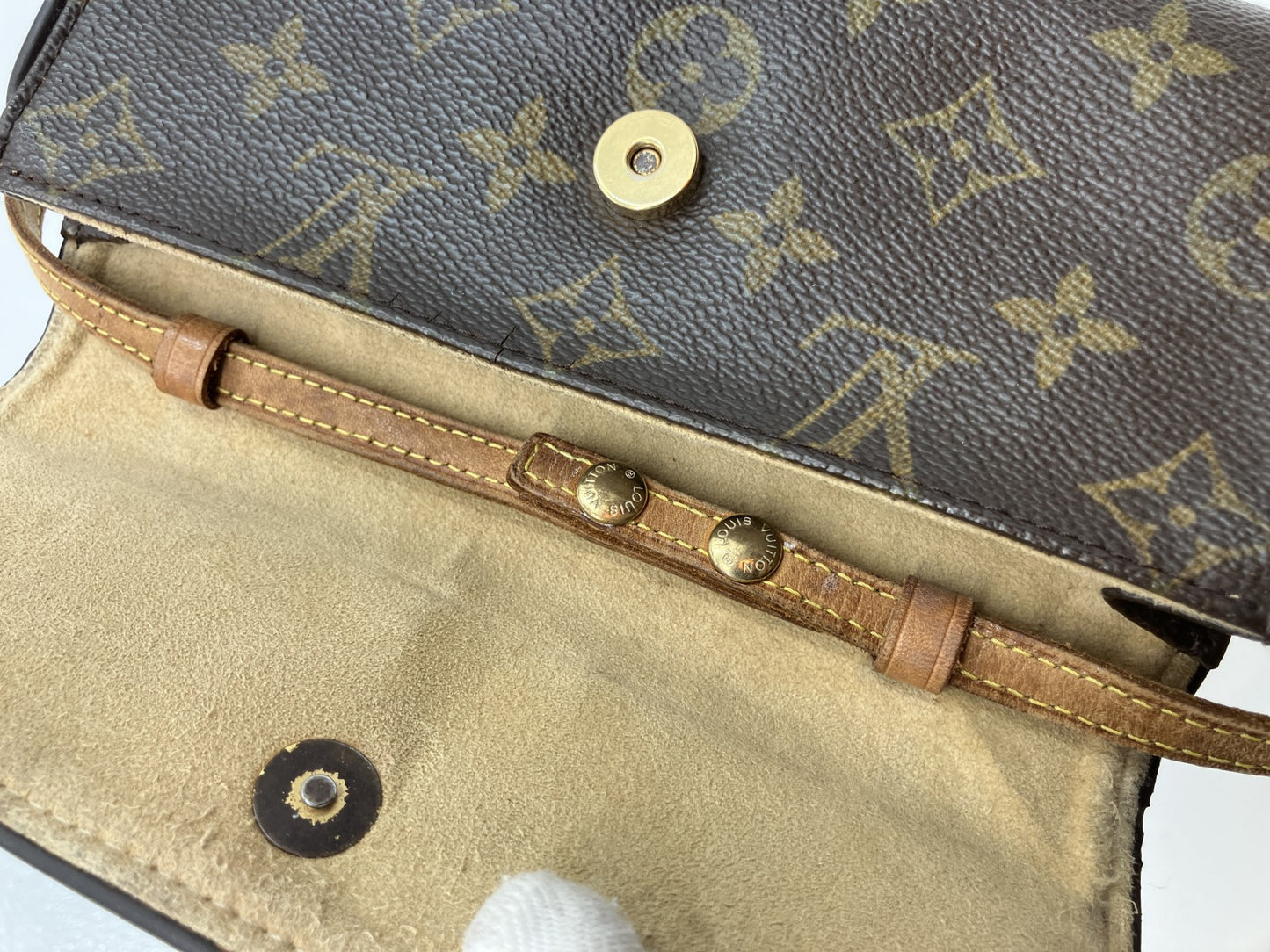 Louis Vuitton Pochette Twin PM M51854 Monogram Shoulder Bag RA1212 Brown