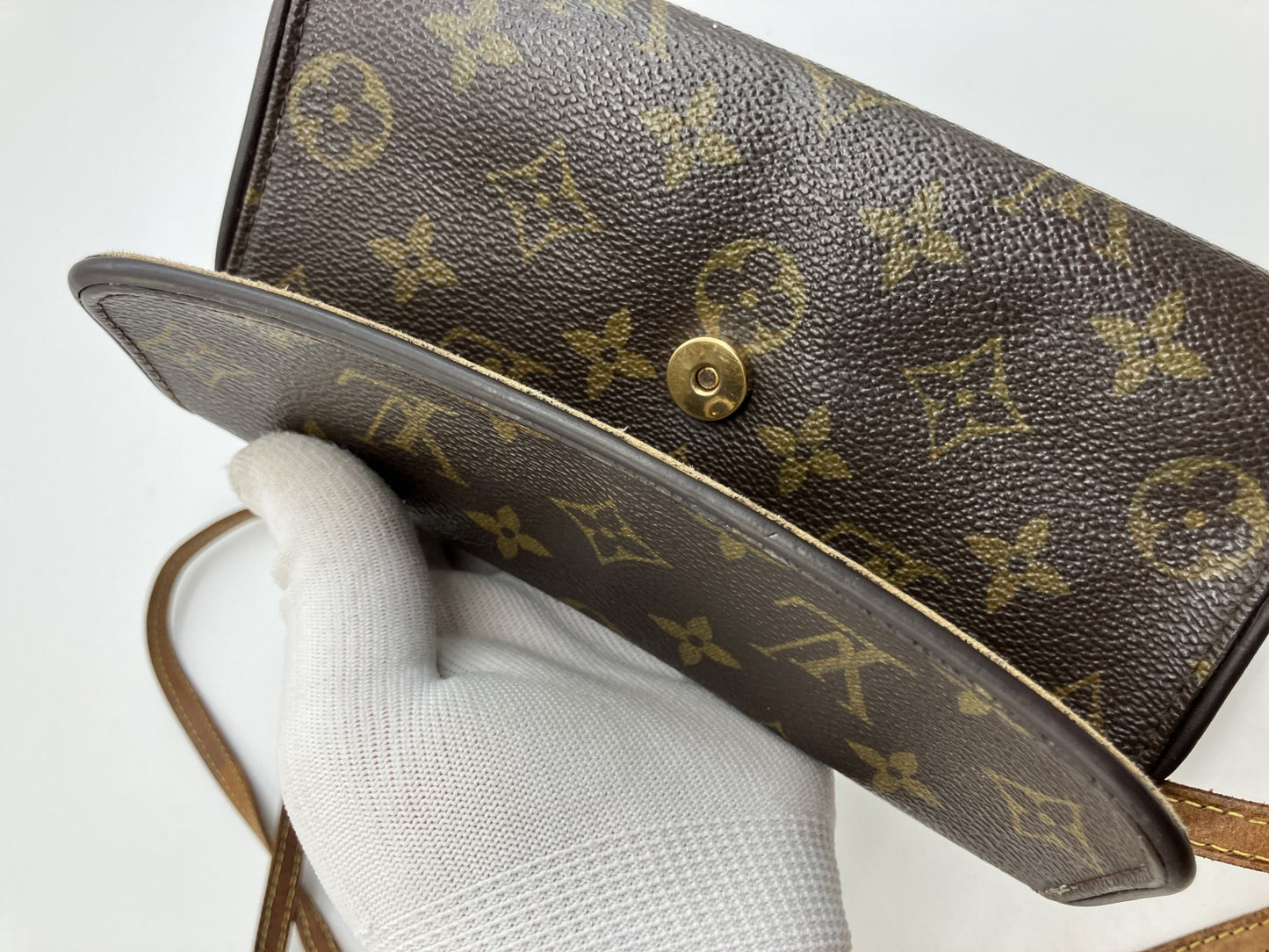 Louis Vuitton Pochette Twin PM M51854 Monogram Shoulder Bag RA1212 Brown