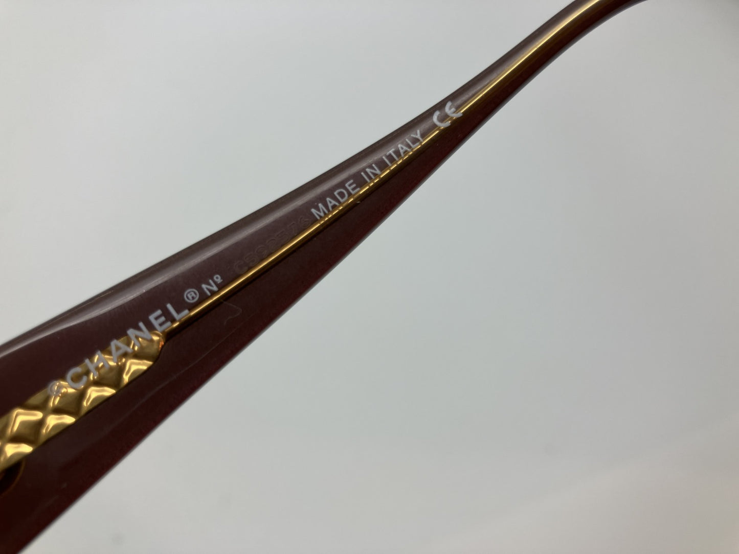 CHANEL 5021 C607 Sunglasses Brown Gradient Lens Purple Gold CC Logo – Authentic