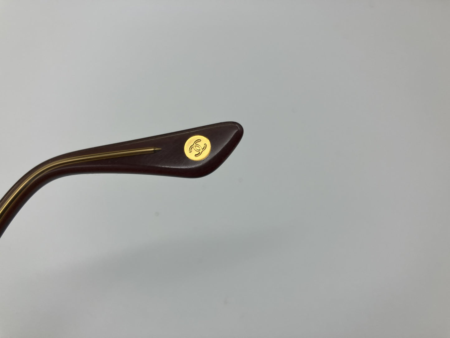 CHANEL 5021 C607 Sunglasses Brown Gradient Lens Purple Gold CC Logo – Authentic