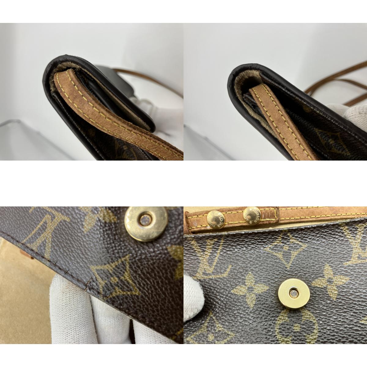 Louis Vuitton Pochette Twin PM M51854 Monogram Shoulder Bag RA1212 Brown