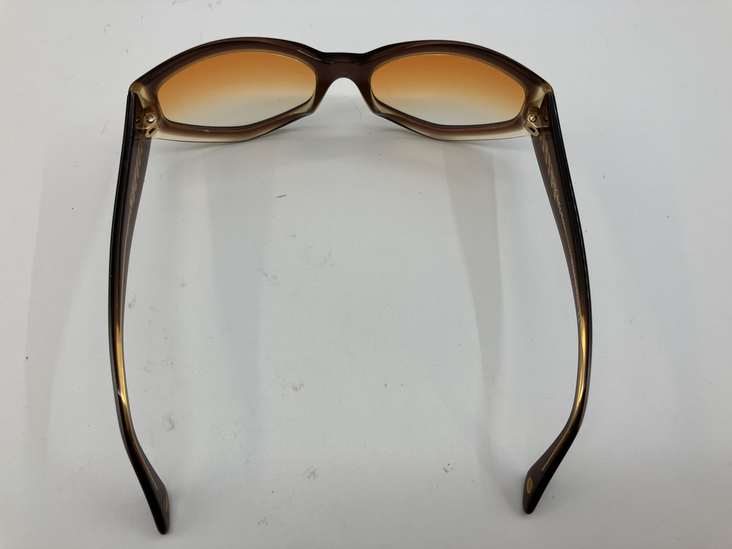 CHANEL 5021 C607 Sunglasses Brown Gradient Lens Purple Gold CC Logo – Authentic