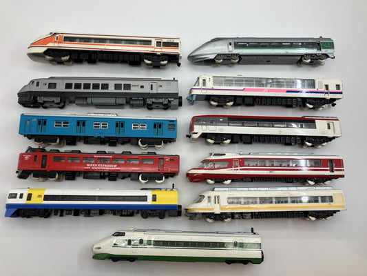 Yonezawa Bandai Plarail Express Train Collection - Bulk - 11-Car Set - Used - N Gauge Model Train Set -