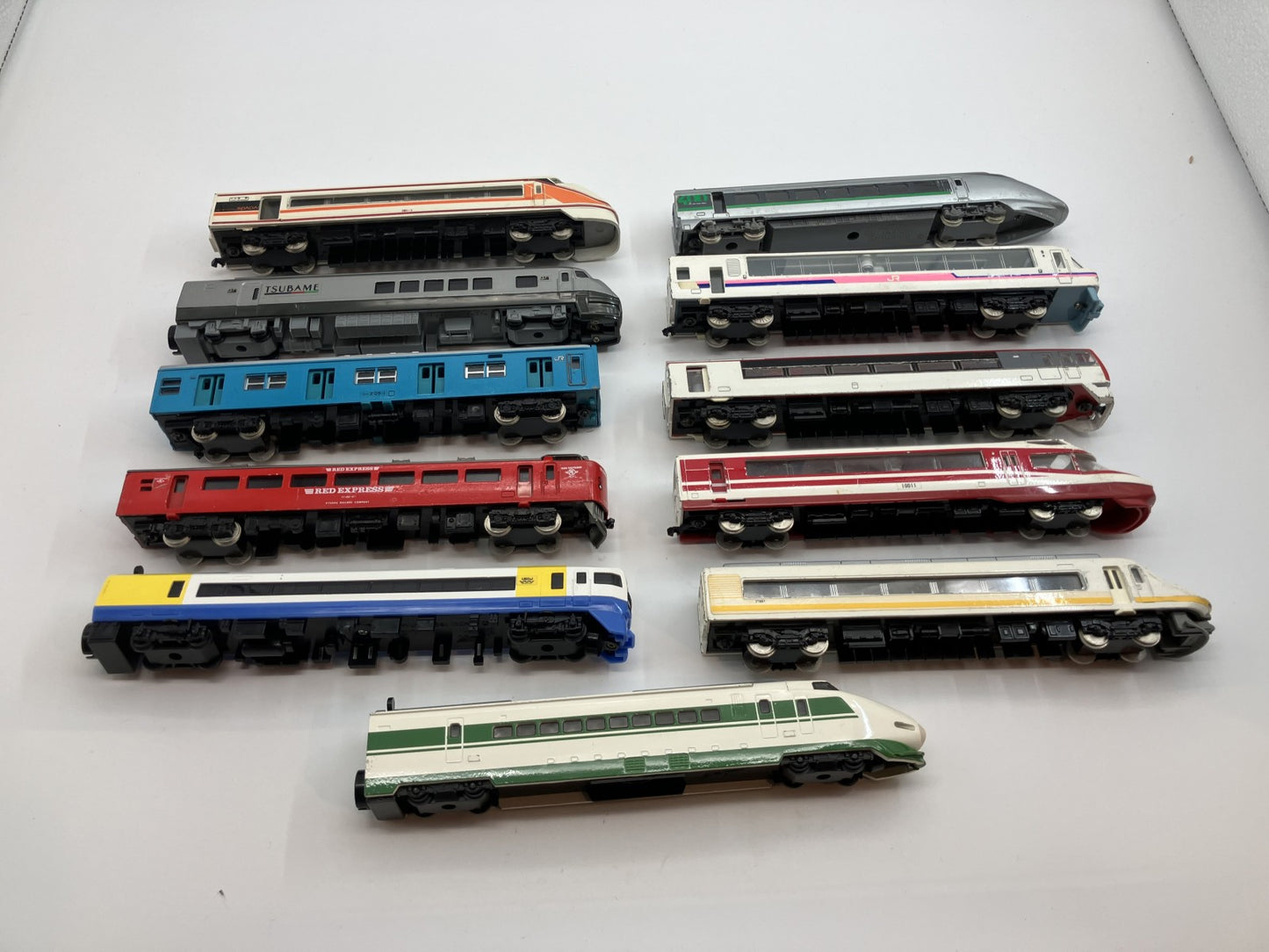Yonezawa Bandai Plarail Express Train Collection - Bulk - 11-Car Set - Used - N Gauge Model Train Set -
