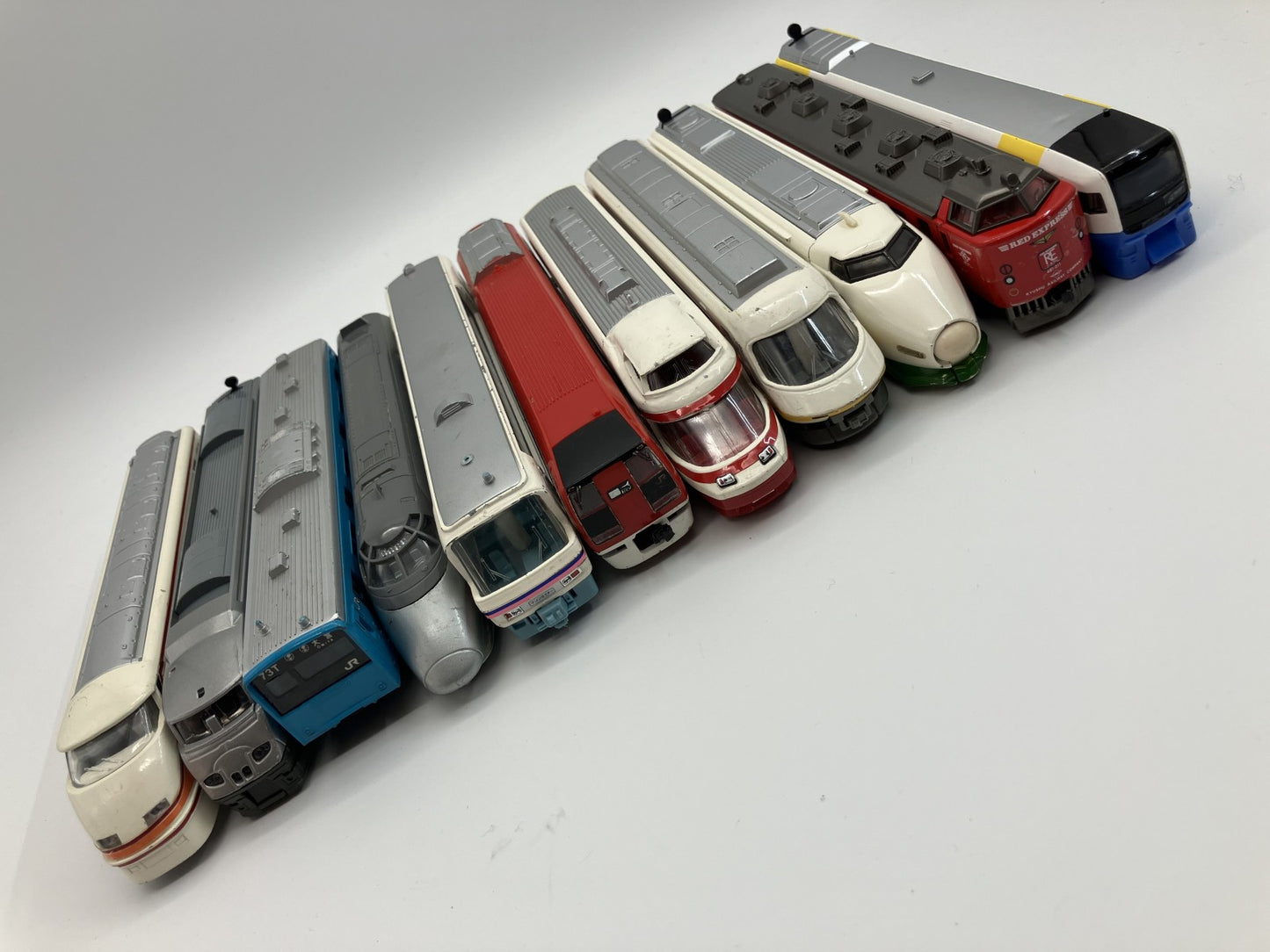 Yonezawa Bandai Plarail Express Train Collection - Bulk - 11-Car Set - Used - N Gauge Model Train Set -