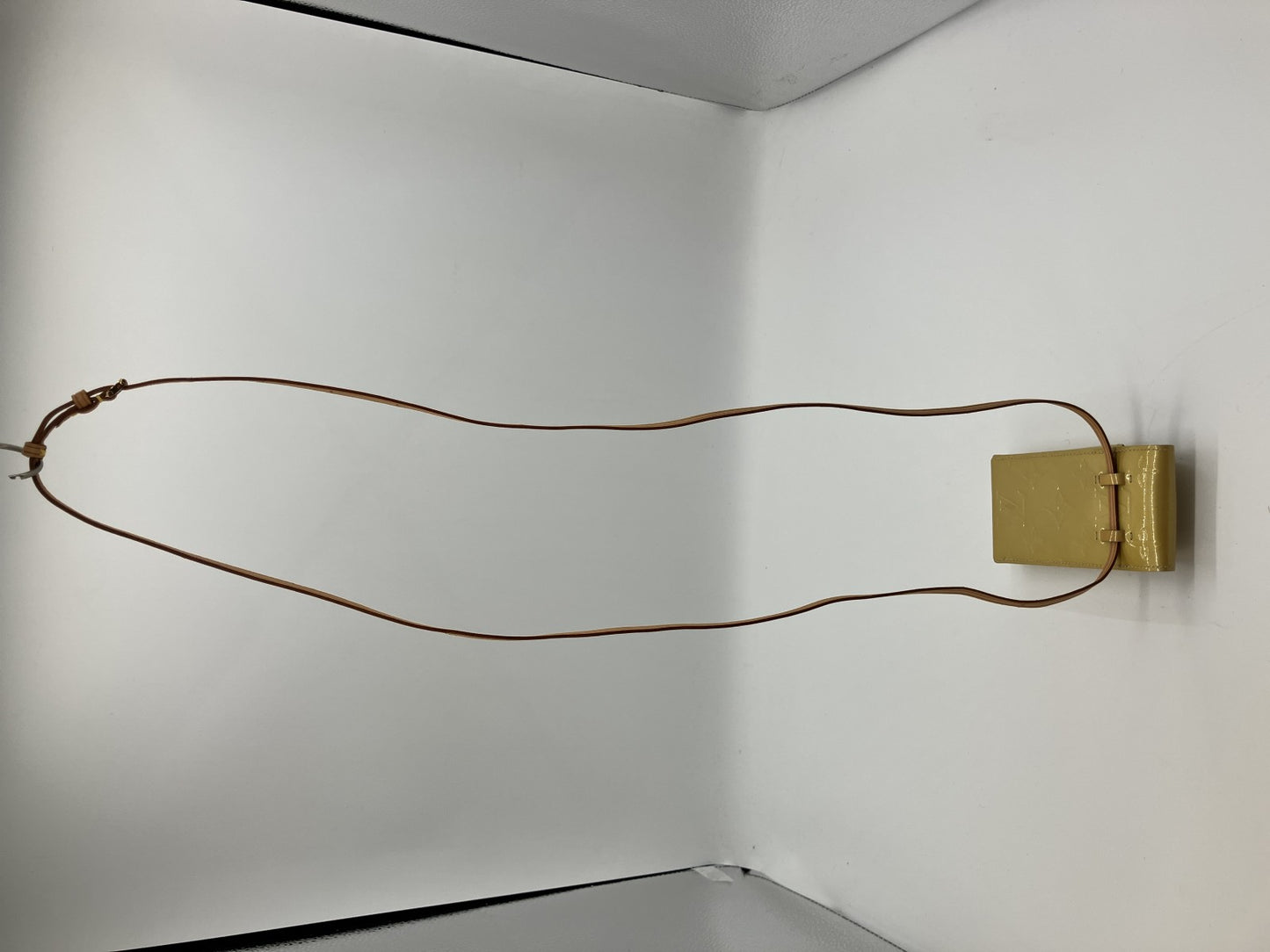 Louis Vuitton Vernis Walker Wallet Shoulder Bag Yellow Patent TH0012