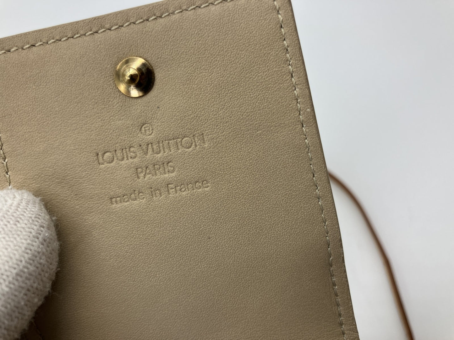 Louis Vuitton Vernis Walker Wallet Shoulder Bag Yellow Patent TH0012