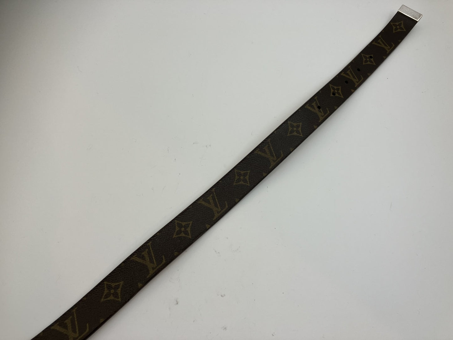 LOUIS VUITTON Monogram Belt Length 100cm(39.37 inch) Width 3cm(1.18 inch)