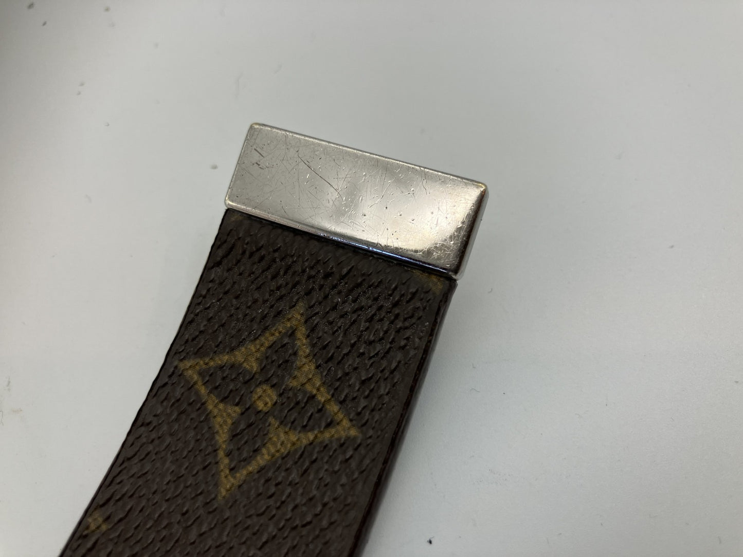 LOUIS VUITTON Monogram Belt Length 100cm(39.37 inch) Width 3cm(1.18 inch)