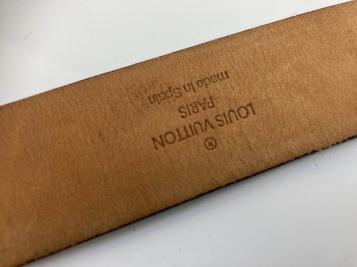 LOUIS VUITTON Monogram Belt Length 100cm(39.37 inch) Width 3cm(1.18 inch)