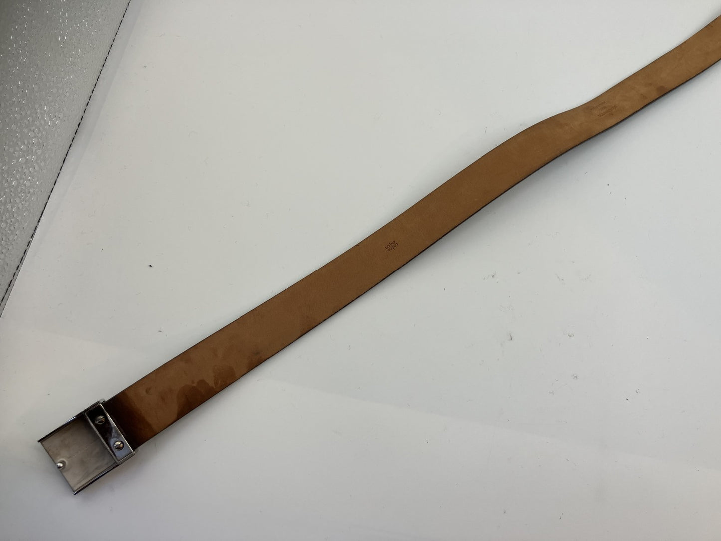 LOUIS VUITTON Monogram Belt Length 100cm(39.37 inch) Width 3cm(1.18 inch)