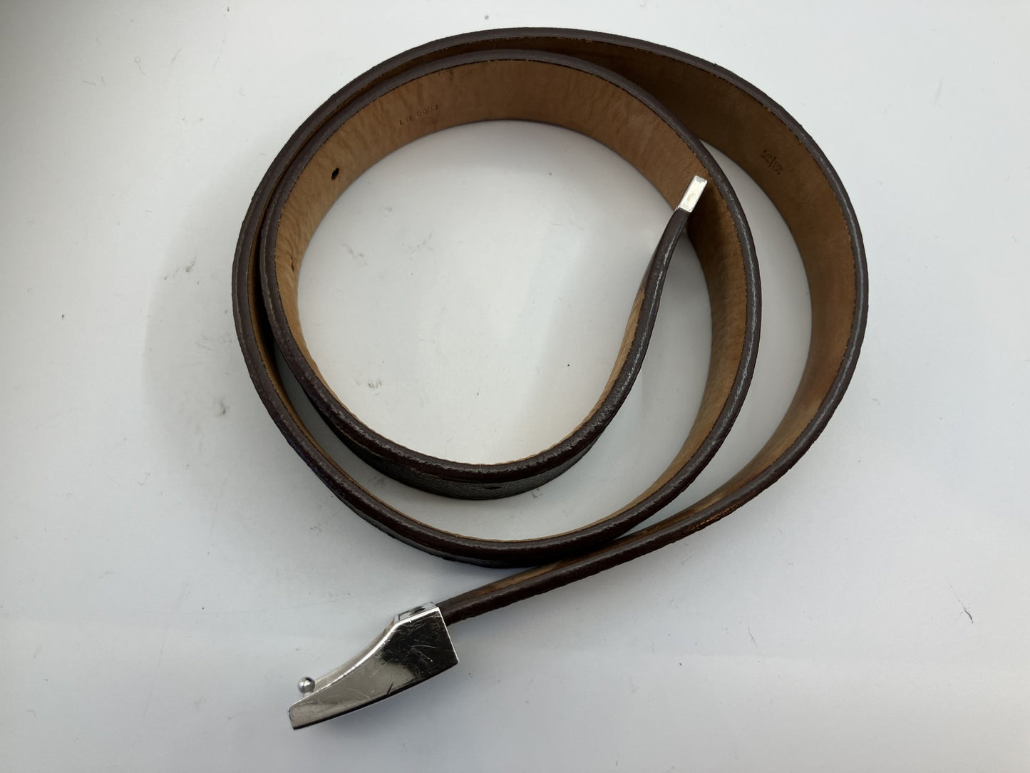 LOUIS VUITTON Monogram Belt Length 100cm(39.37 inch) Width 3cm(1.18 inch)