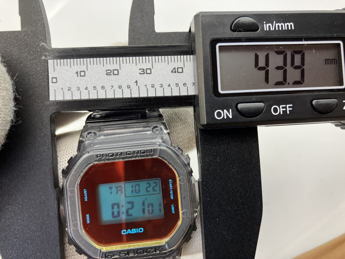 CASIO G-SHOCK DW-5600TLS-8JF Transparent Grey Limited Edition Digital Watch Box & Papers