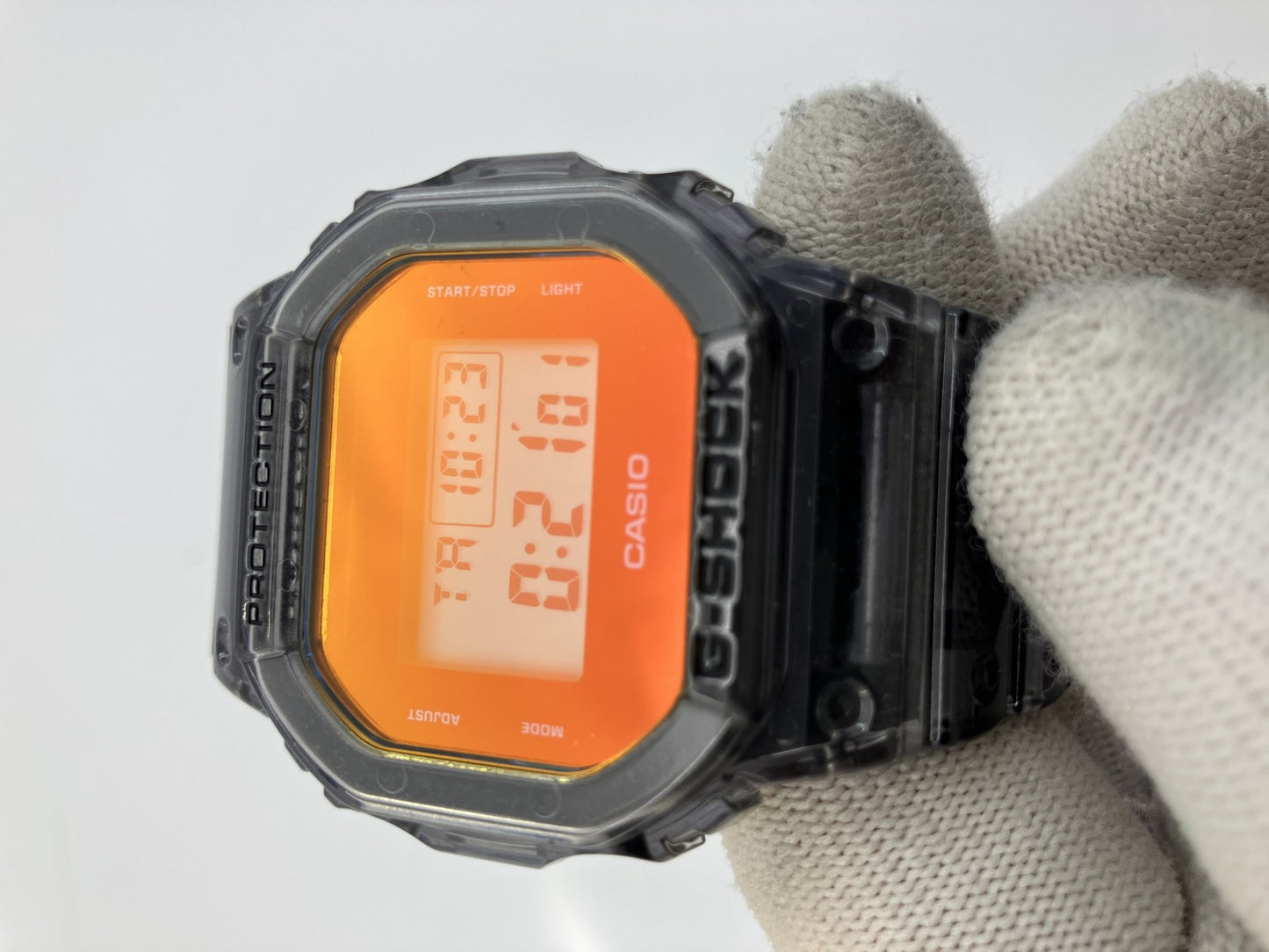 CASIO G-SHOCK DW-5600TLS-8JF Transparent Grey Limited Edition Digital Watch Box & Papers