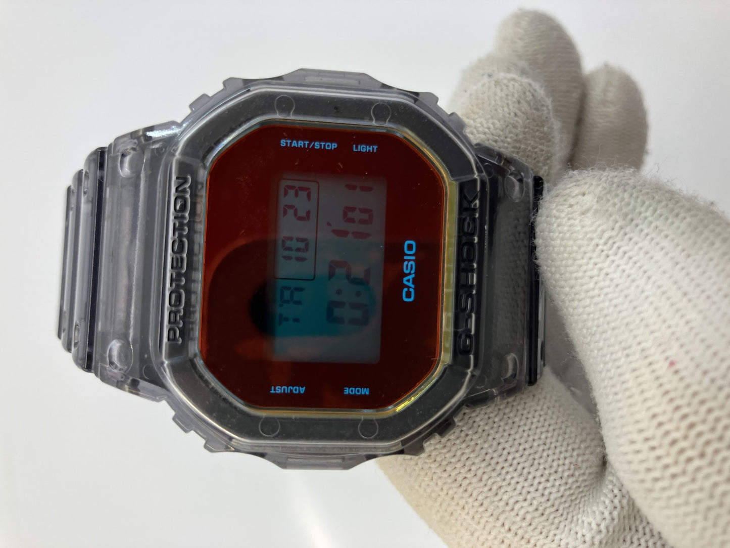 CASIO G-SHOCK DW-5600TLS-8JF Transparent Grey Limited Edition Digital Watch Box & Papers