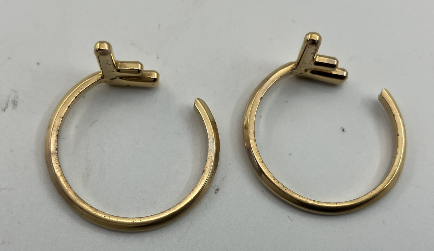 FENDI F logo rings, set of 2, same size (JP 13) (EU 53) (US 7), gold, free shipping 