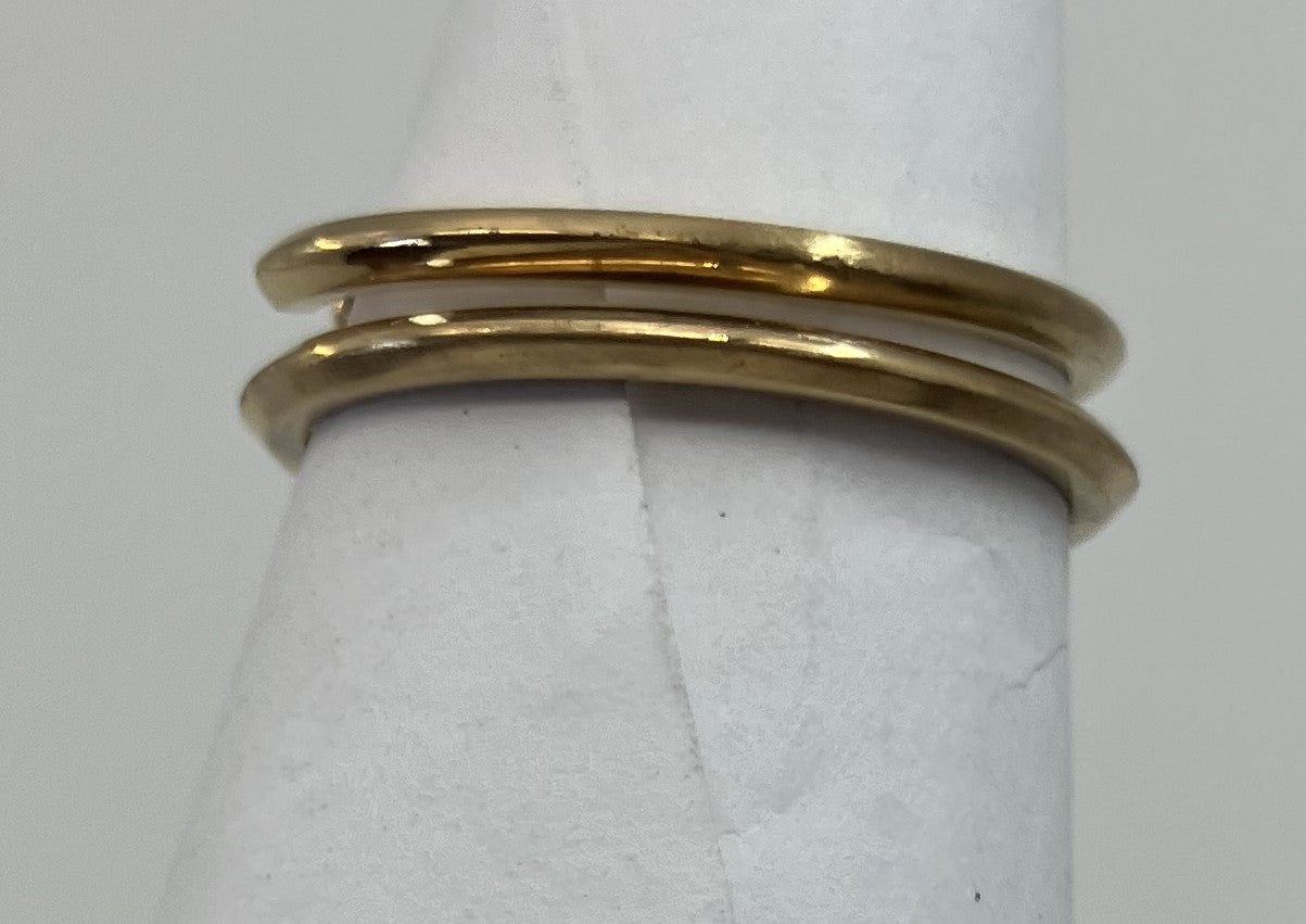 FENDI F logo ring, set of 2, same size (JP 13)(EU 53)(US 7) gold,