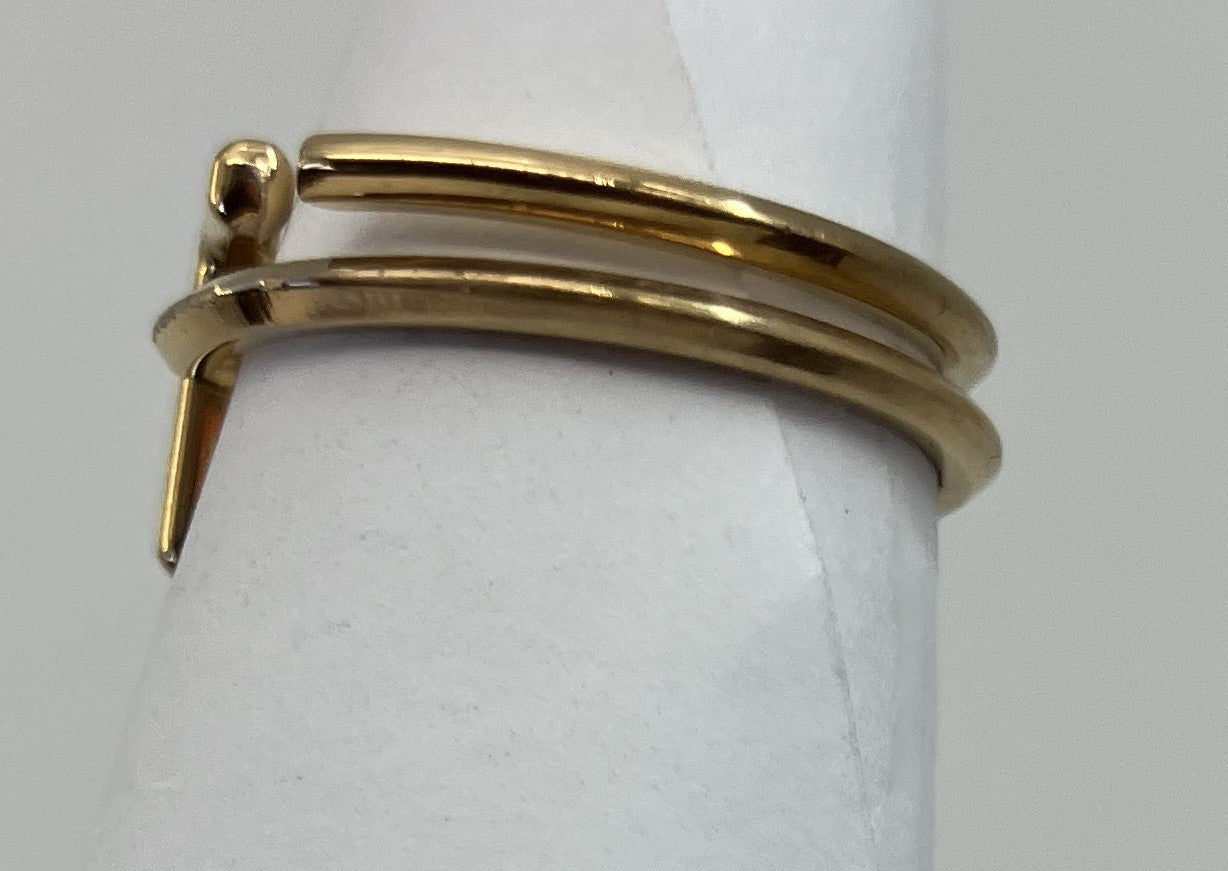 FENDI F logo ring, set of 2, same size (JP 13)(EU 53)(US 7) gold,