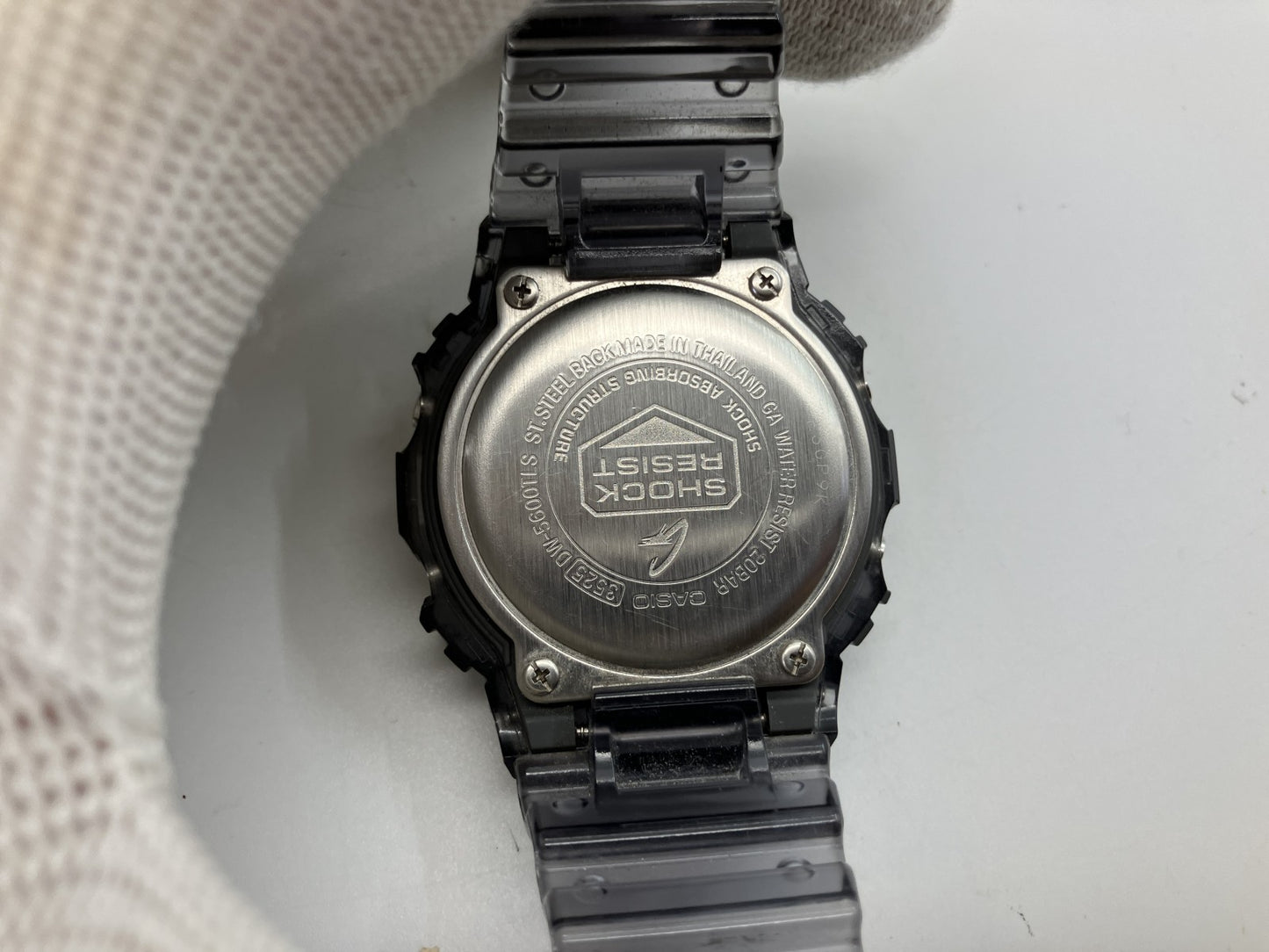 CASIO G-SHOCK DW-5600TLS-8JF Transparent Grey Limited Edition Digital Watch Box & Papers