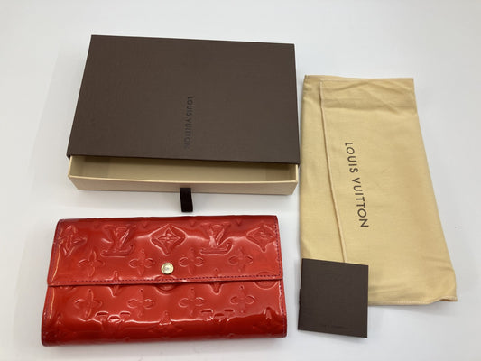 LOUIS VUITTON Vernis Bifold Wallet M93634 TH3098 W19xH3.9" Box and storage bag included