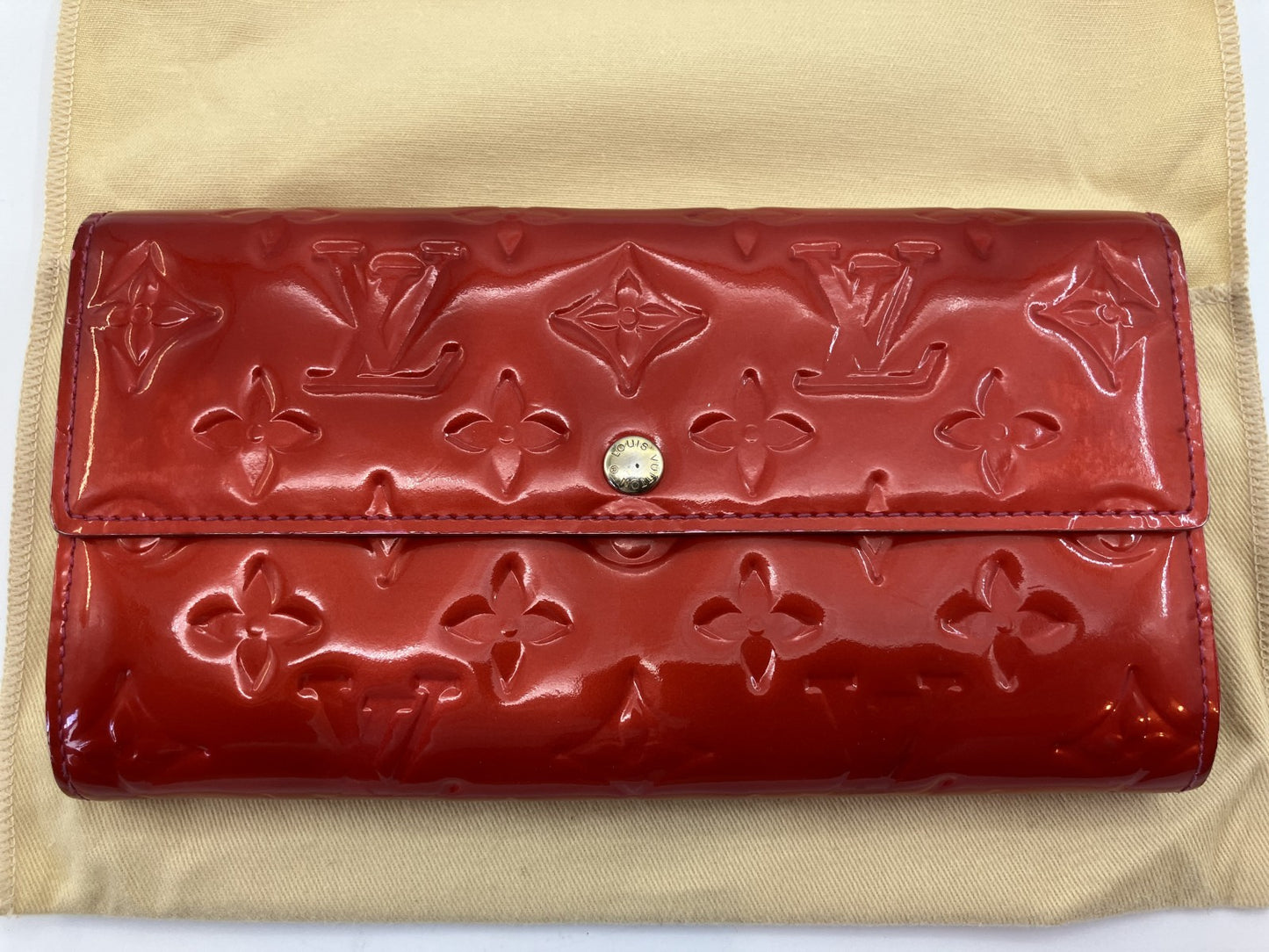 LOUIS VUITTON Vernis Bifold Wallet M93634 TH3098 W19xH3.9" Box and storage bag included