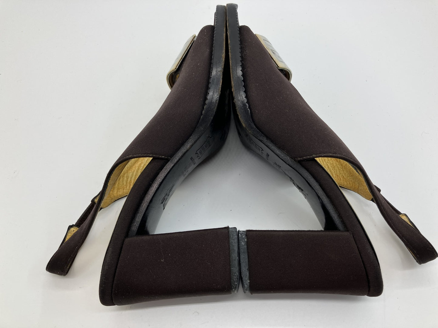 FENDI Shoes Set Zucca Pumps EU34.5 & Slingback Heels EU35.5 Italy