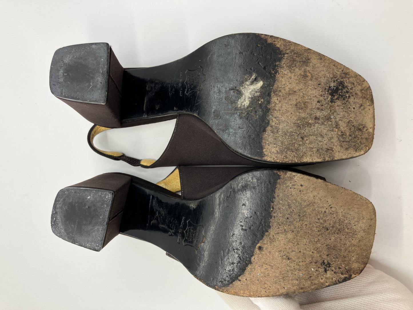 FENDI Shoes Set Zucca Pumps EU34.5 & Slingback Heels EU35.5 Italy