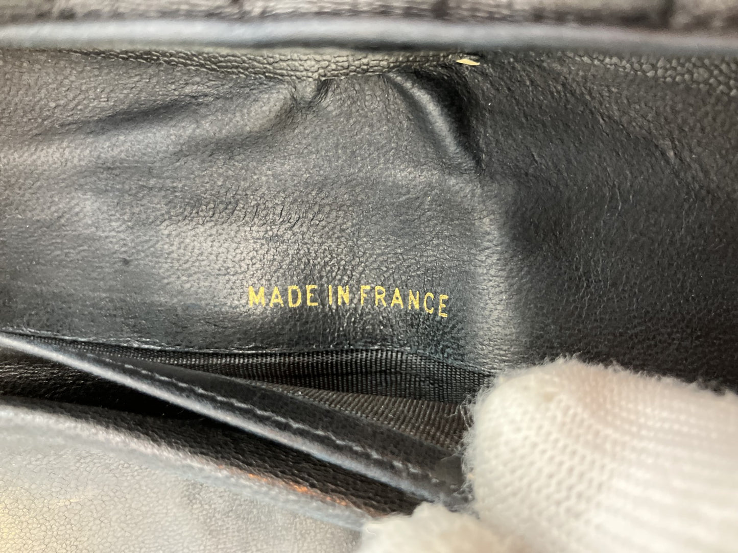 Chanel Wallet Black Caviar Skin with Box and Guarantee Card