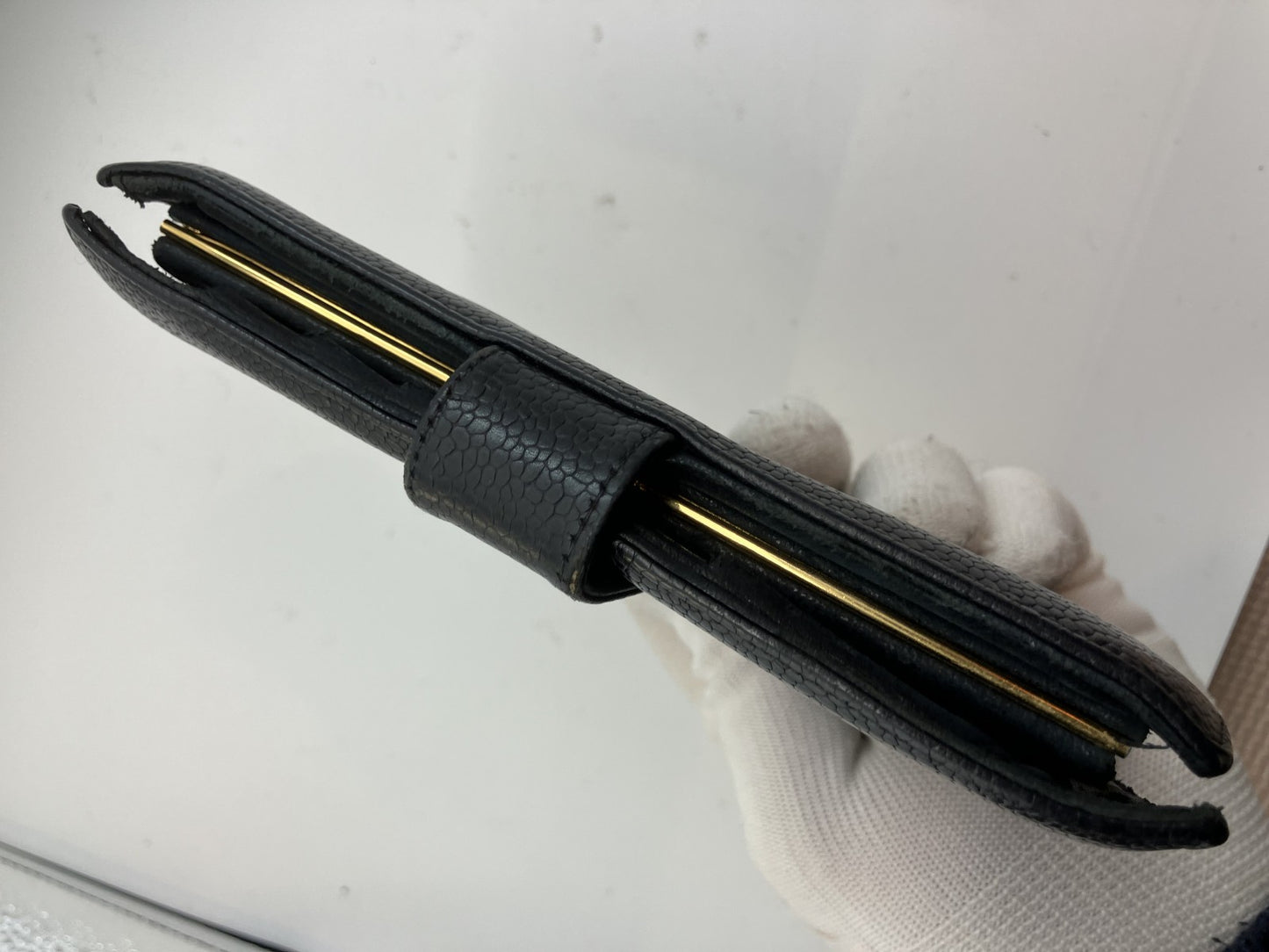 Chanel Wallet Black Caviar Skin with Box and Guarantee Card