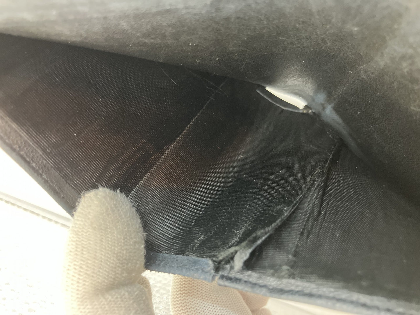 CHANEL Caviar Skin Wallet Compact Bifold Wallet Black No Seal