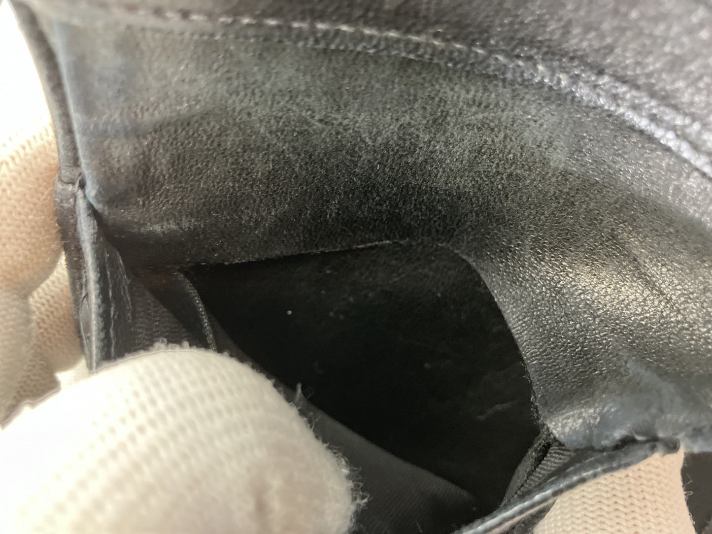 CHANEL Caviar Skin Wallet Compact Bifold Wallet Black No Seal