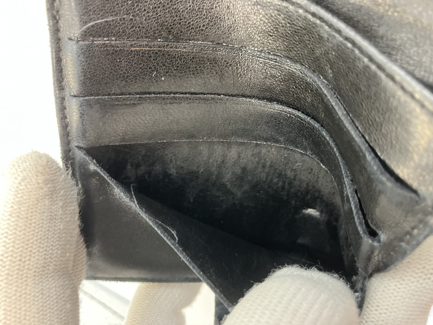 CHANEL Caviar Skin Wallet Compact Bifold Wallet Black No Seal