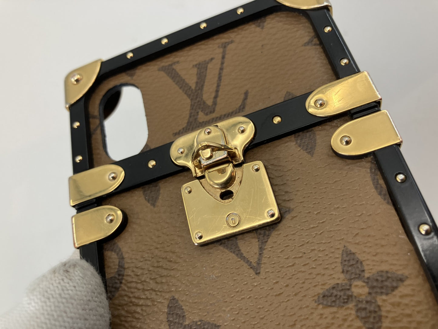 Louis Vuitton Monogram Reverse Eye Trunk iPhoneX XS M62619 BC4148 Smartphone Case Brown PVC