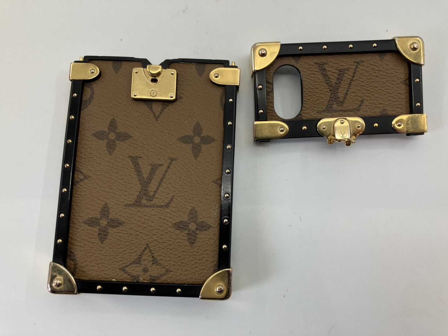 Louis Vuitton Monogram Reverse Eye Trunk iPhoneX XS M62619 BC4148 Smartphone Case Brown PVC