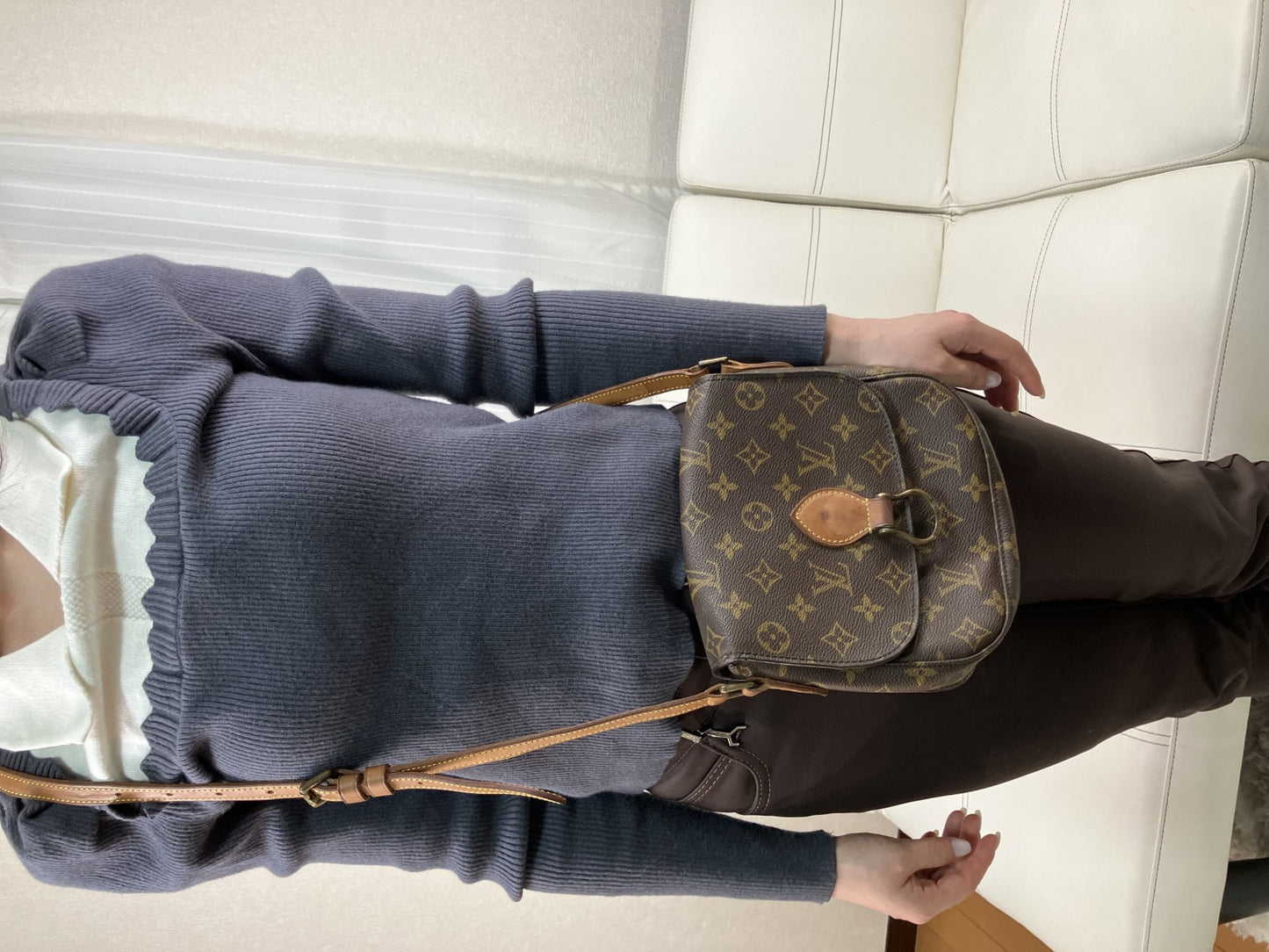 LOUIS VUITTON Monogram Mini Saint Cloud M51244 Shoulder Bag LP0950 Crossbody