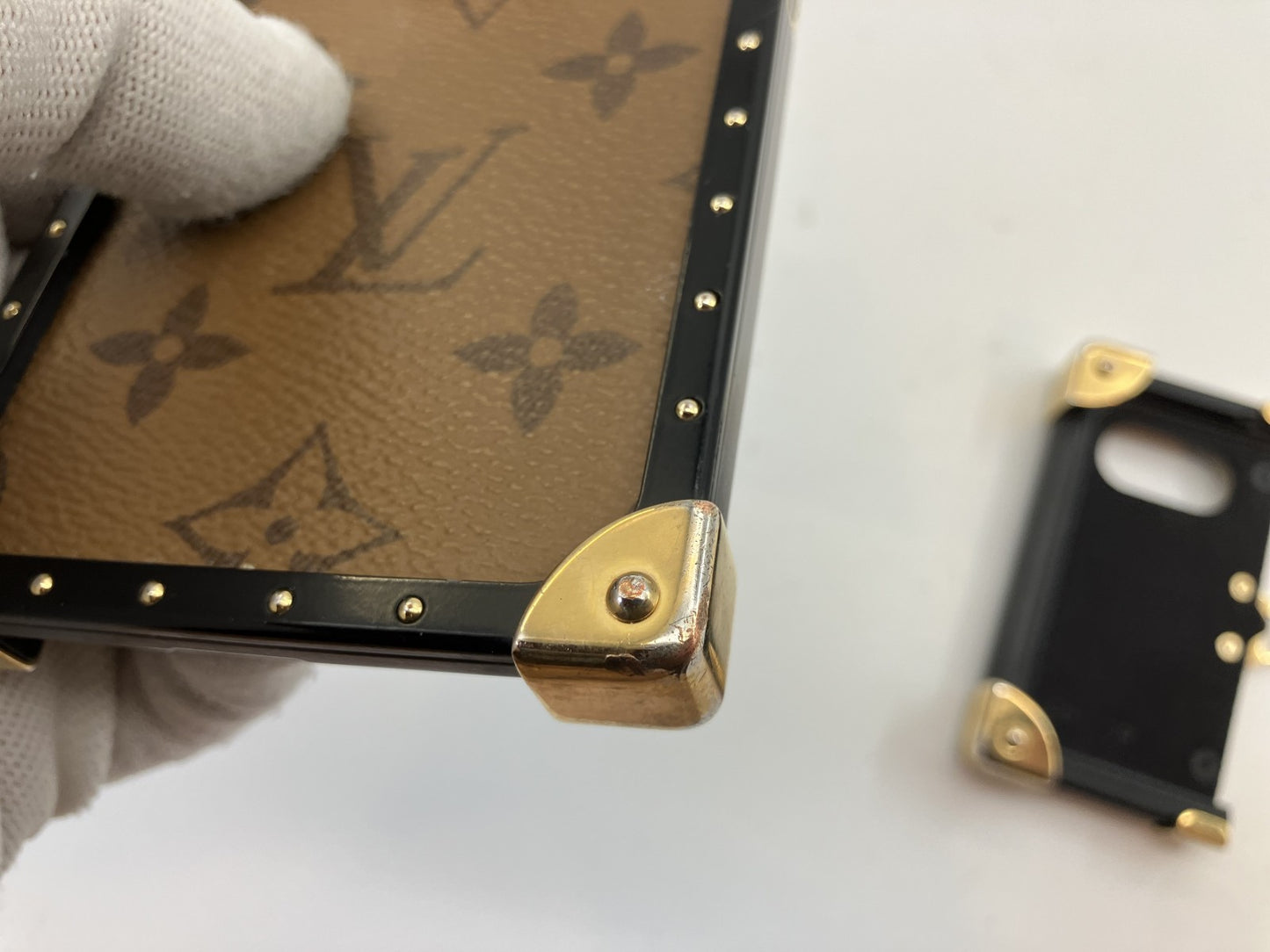 Louis Vuitton Monogram Reverse Eye Trunk iPhoneX XS M62619 BC4148 Smartphone Case Brown PVC